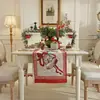 Novo Caminho de Mesa Jacquard Tingido em Fio Poliéster-Algodão Transfronteiriço, Caminho de Cama, Capa Decorativa de Natal, Toalha de Mesa
