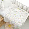 Toalha de Banho Infantil Algodão Puro Grau A 120*110 Estampada Algodão de Bambu Toalha de Enrolar Musselina Macia Cobertor para Bebê