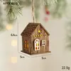 Novas Decorações de Natal Transfronteiriças, Decorações Criativas para Árvore de Natal, Montagem de Ambiente, Casinhas de Madeira Iluminadas com LED em Estoque