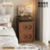 Mesita de noche ultradelgada para dormitorio del hogar, nuevo modelo 2026, estilo madera natural color crema, almacenamiento de mesita de noche pequeño y extremadamente estrecho