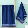 Toalhas Masculinas de Cor Escura, Algodão Macio Colorido, Sem Fiapos, Tingidas no Fio, Absorventes, Jacquard, Toalhas de Rosto para Casa, Atacado, Embaladas Individualmente