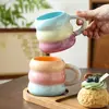 Caneca de Café de Cerâmica Personalizada Criativa Estilo Europeu com Alto Apelo Estético, Caneca Transfronteiriça em Formato de Pneu com Esmalte de Gergelim, Copo de Água para Presente