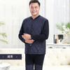 Ropa interior térmica para hombres y mujeres de mediana edad y ancianos, de terciopelo grueso de borreguito, cárdigan, traje de talla grande para invierno