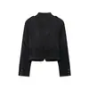 Comercio exterior transfronterizo ropa de mujer estilo europeo y americano ZA AliExpress superventas chaqueta ajustada con cremallera y cuello alto retro americano