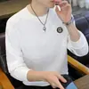 Nova Moletom Masculino de Primavera para Comércio Exterior, Gola Redonda, Caimento Solto, Tamanho Grande, Camiseta Casual Fashion, Blusa Básica Tendência de Manga Longa para Homens