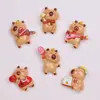 Gorra Brillante de Música Capibara Violín Guitarra Accesorios de Resina Pegamento Crema Pasador DIY Imán para Refrigerador Funda para Teléfono Móvil