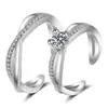 Anillos de Pareja Estilo Frío para Hombre y Mujer, Joyería Plateada Anillos Abiertos, Anillos de Boda en Vivo, Suministro Mayorista en Vivo de Douyin