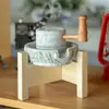 Molino de Piedra Pequeño de Piedra Natural para el Hogar Molino de Piedra Natural Molino Pequeño Molino de Harina de Arroz Manual Máquina para Fideos de Arroz Leche de Soya Antiguo