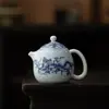 Patrón de Dragón Escalonado Dorado y Plateado Olla Huevo de Dragón Tetera de Cerámica Tetera Individual Set de Té Kung Fu de Gama Alta Tetera Doméstica Retro Capacidad Pequeña