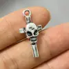 Acessórios DIY para Joias Transfronteiriças Tendência Punk Gótico Pingente Caveira Cruz Liga de Zinco Material do Pingente