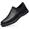 Zapatos de Cuero Casuales Ligeros para Primavera y Otoño para Hombre Piel Suave Suela Suave Primavera Transpirables Zapatos de Negocio para Hombre Slip-on Zapatos de Papá Zapatos para Hombre