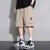 Pantalones Cortos de Trabajo Finos de Verano para Hombre 2024 Tendencia Nuevos Deportivos Casuales de Seda Helada de Cinco Puntos para Hombre
