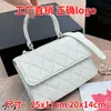 Nuevo modelo de la marca de comercio exterior Xiaoxiangjia: bolso de moda tipo acordeón con múltiples compartimentos y patrón de rombos, bolso de mano y bolso cruzado de doble uso hecho de cuero genuino para mujer