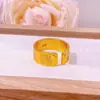 Palavras Auspiciosas Gravadas Antigas para Atrair Riqueza, Anel Flor de Lótus Aberta para Mulheres, Anel de Ouro Areia Moda Luxo Acessível, Joia de Mão Que Não Desbota por Muito Tempo