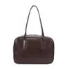 Bolsa Tote Versátil de Grande Capacidade para Mulheres Outono 2025 Nova Luxo Casual Acessível Cor Pura Bolsa de Ombro Único Axila