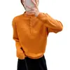 Suéter de punto transfronterizo, cuello semiabierto, semi-alto, de doble uso, diseño de punto para otoño e invierno, top holgado reversible, estilo casual y relajado