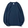 Sudadera de cuello redondo de poliéster-algodón de peso pesado de 300 g, prenda exterior retro de ajuste holgado para hombre, top casual para primavera y otoño, logo personalizado disponible