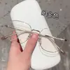 Gafas Metálicas Retro Poligonales Pequeñas de Moda Literaria al por Mayor para Mujeres Estilo Sin Maquillaje Pueden Equiparse con Monturas para Lentes de Prescripción