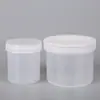 Botella de Plástico de 1L Tanque de Tinta Blanca de 500g Botella Blanca de Boca Ancha de 1L Tapa de Rosca Barril de Embalaje Opaco a la Luz de 1000g
