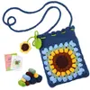 Paquete de Materiales de Ganchillo Más Vendidos Transfronterizos Lana Flores en Maceta Hechas a Mano Adornos DIY Regalos Navideños Tejer Tejido a Mano
