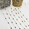 Cadena diy 4mm borde de circonita patrón de diamante varilla recta collar de cadena hecho a mano pendientes accesorios para ropa material de cadena colgante