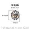 Plata esterlina S925 con incrustaciones de cobre Mantra de seis sílabas tibetano loto plicatura pulsera DIY cuenta superior cuenta de cintura collar espaciador accesorios