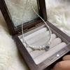 Plata Esterlina S925 Perla Natural de Agua Dulce Degradada Aguamarina Plata Rota Collar Nicho para Mujer Lujo Ligero de Alta Gama Clavícula