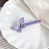 Novo Presilha Lateral de Acetato Borboleta Estilo Ins com Presilha Bico de Pato com Strass, Grampo de Cabelo Elegante e de Luxo Leve para Mulheres