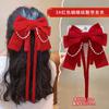 Pasador de Año Nuevo Pinza para el Cabello con Lazo Rojo Infantil Adorno para la Cabeza Dulce de Niña Accesorios para el Cabello para Niñas del Día de Año Nuevo