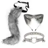 Novo Brinquedo Cosplay de Cauda Orelhas de Gato Conjunto de Cauda de Gato Estilo Japonês Raposa Cosplay Feito à Mão Acessórios para Catgirl Tiras Faixa de Cabeça