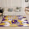 Alfombrilla de Suelo Estilo Deportivo Retro Americano Transfronteriza de Amazon Alfombrilla de Pie de Felpa de Cristal de Dibujos Animados Alfombrilla de Cama de Imitación de Cachemira para Dormitorio