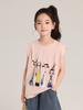 Pudding Haru Ropa para Niños Ropa de Verano Niñas Manga Corta Verano 2025 Nuevo Moda Infantil Versátil Camiseta sin Mangas Estampada