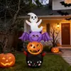 Em Estoque Halloween 199,8 cm Empilhável Abóbora Coruja Fantasma LED Inflável Festa de Feriado Decoração Transfronteiriça Enfeites