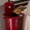Cubo de basura para el hogar, contenedor de almacenamiento móvil de gran capacidad con ruedas para sala de estar, baño y inodoro, cesta de basura engrosada