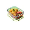 Pote de Vidro para Almoço Aquecimento no Micro-ondas Especial para Trabalhadores de Escritório 2025 Novo Pote de Almoço Pote de Almoço Separado Porta-Frutas Crocantes