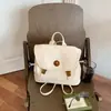 Bolso de Hombro Doble Retro Transfronterizo para Mujer de Gran Capacidad Casual Versátil Estilo Británico Mochila Escolar para Estudiantes Mochila de Viaje