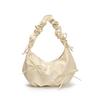 Bolsa de Ombro Plissada com Design de Nicho da Moda 2025 Nova Bolsa de Ombro com Laço Bolsa Nuvem Bolsa Axilar Feminina Fofa