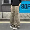 Pantalones Cargo Modernos Estilo High Street Americano Desaliñados Geniales para Hombre 2026 Primavera Verano Nuevo Estilo Moderno Bolsillo Grande Sentido del Diseño Pantalones de Pierna Ancha