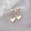 Pendientes de amor huecos de nueva tendencia 2021, pendientes largos de temperamento para niña con forma de gota de diamante, pendientes de Super Hada, venta al por mayor