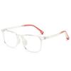 Nuevas gafas para niños con protección contra la luz azul, lisas, sin graduaciones, grandes, cuadradas, con montura suave, TR90, venta al por mayor, fábrica de gafas con espejo cruzado 2288