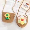 Bolso Cruzado de Paja de Dibujos Animados para Niños, Bolso de Almacenamiento de Aspecto Elegante para Viajes al Aire Libre, Bolso de Hombro para Vacaciones en la Playa de Niñas