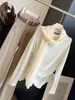 Camiseta de moda coreana de lunares irregulares de manga larga para mujer, nueva camiseta básica de corte ajustado para principios de otoño con bufanda