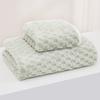 Toalla de baño de vellón coral con diseño de nubes y celosía, gorro de ducha para el hogar, suave, absorbente de agua, de secado rápido, para parejas, nuevo estilo, para secar el cabello.