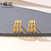 Pendientes de plata de ley S925 con garra lisa, estilo nicho femenino, compactos, diseño original, nuevos pendientes.