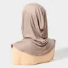 Sombrero tipo turbante protector del cuello de una sola pieza multicolor disponible, pañuelo versátil de algodón suave y sedoso, sombrero pullover para mujer malaya