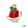 Componentes para aretes, pulseras, colgantes y accesorios DIY de aleación con diseño de goteo de aceite de Santa Claus, renos, árbol y copo de nieve, estilo caricatura transfronteriza