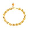 Pulsera Nueva Chapada en Oro Pulsera de Amor Corazón a Corazón Trébol de Cuatro Hojas para Mujer Chapada en Oro de 18K JH072