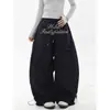 Pantalones Cargo de Paracaidista con Pliegues Bordados de Letras Americanas para Hombres y Mujeres, Nuevos de Primavera y Otoño Tendencia Street Dance Pierna Ancha Pantalones Scimitar