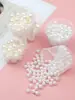 Materiales DIY de Perlas Perlas Decorativas Blanco Roto de Agujero Recto Cuentas en Hilo Accesorios para Joyería Perla de Imitación ABS Hecha a Mano Perlas Sueltas