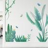 Nuevo LD96059 pintado verde tropical hojas de plantas porche sala de estar casa de alquiler decoración del hogar pegatinas de pared autoadhesivas